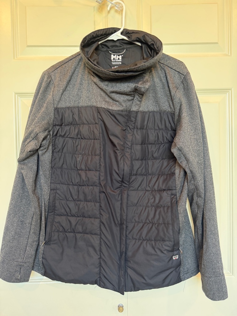 Helly Hansen Jacket Womens XL Black Astra Primaloft Quilted Full Zip Outdoor